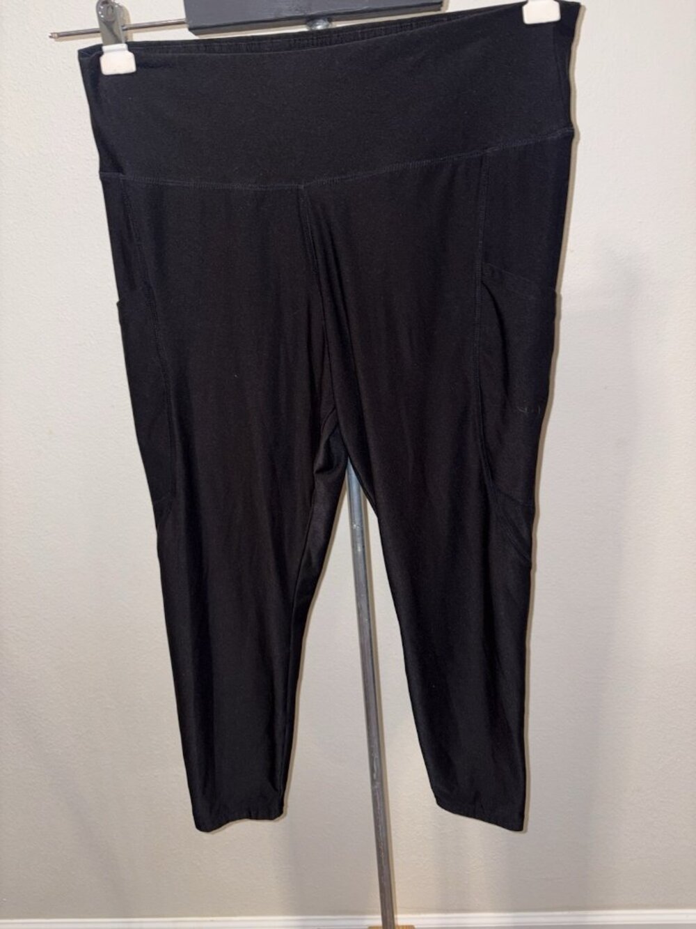 NYL Stretch Comfy Yoga Pants Women 1X 32X27 Athlelisure Wear Front Pockets